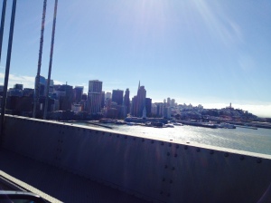 View of SF from Oakland Bay bridge 