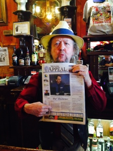 Virginia City Saloon Keeper with today's headline!